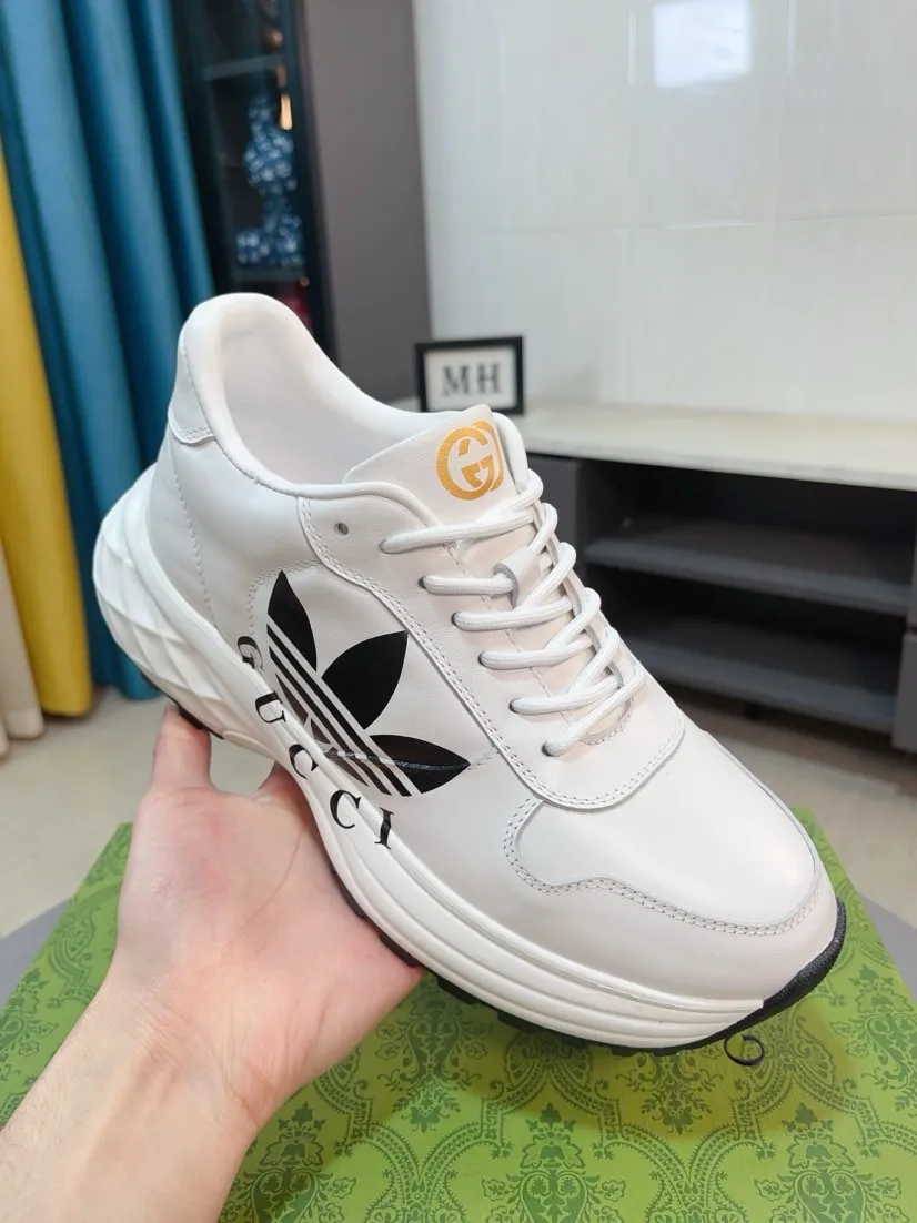 Men's shoes 💰520🌹🌹【GUCCI】pop-up casual sneakers with daddy outsole, breathable and comfortable, easy to walk, a versatile style for trendy men, upper with cowhide edge and outsole with 3D upper printing➕genuine leather lining➕Gucci's popular original outsole, sports and running style, super comfortable. Code number 38-44
